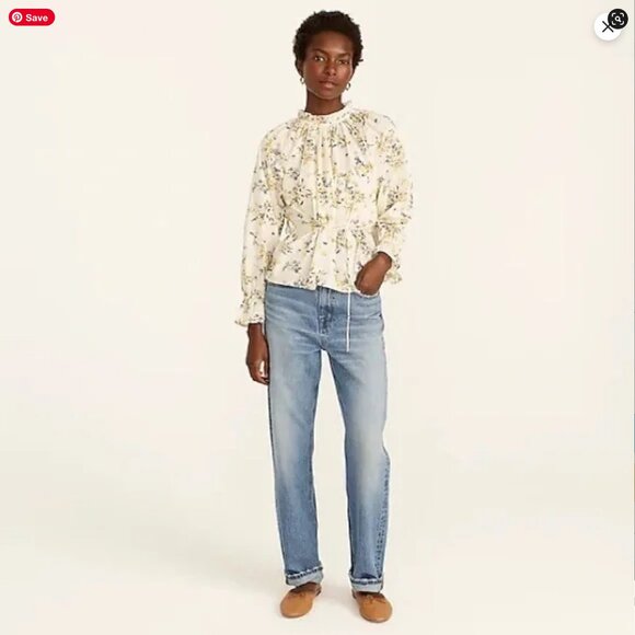 J.Crew tie waist top in budding floral - Picture 3 of 7